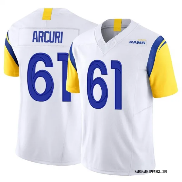 Men's AJ Arcuri Los Angeles Rams Limited White Vapor F.U.S.E. Jersey