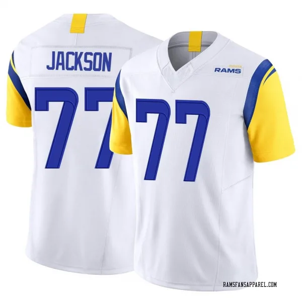 Men's Alaric Jackson Los Angeles Rams Limited White Vapor F.U.S.E. Jersey