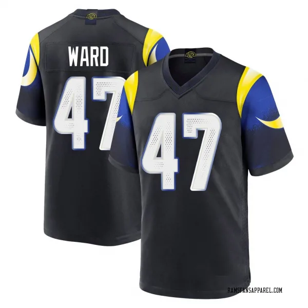 Men's Alex Ward Los Angeles Rams Game Blue Midnight 2025 Rivalries Collection Jersey