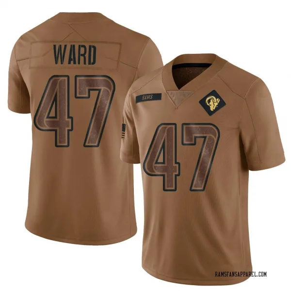 Men's Alex Ward Los Angeles Rams Limited Brown 2023 Salute To Service Jersey