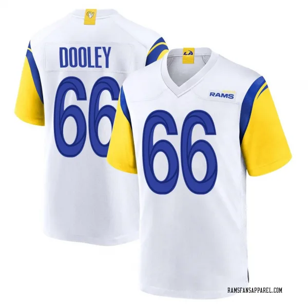 Men's Ben Dooley Los Angeles Rams Game White Jersey