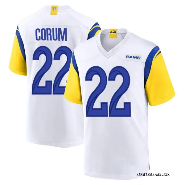 Men's Blake Corum Los Angeles Rams Game White Jersey
