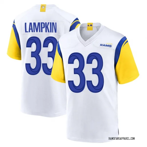 Men's Cam Lampkin Los Angeles Rams Game White Jersey