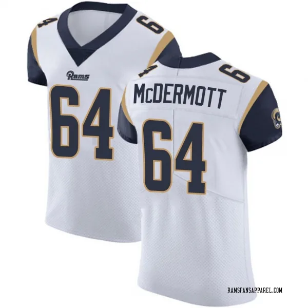 Men's Conor McDermott Los Angeles Rams Elite White Vapor Untouchable Jersey