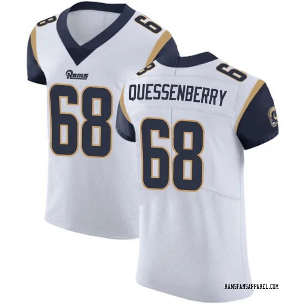 Men's David Quessenberry Los Angeles Rams Elite White Vapor Untouchable Jersey