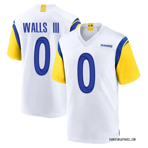 Men's Eddie Walls III Los Angeles Rams Game White Jersey
