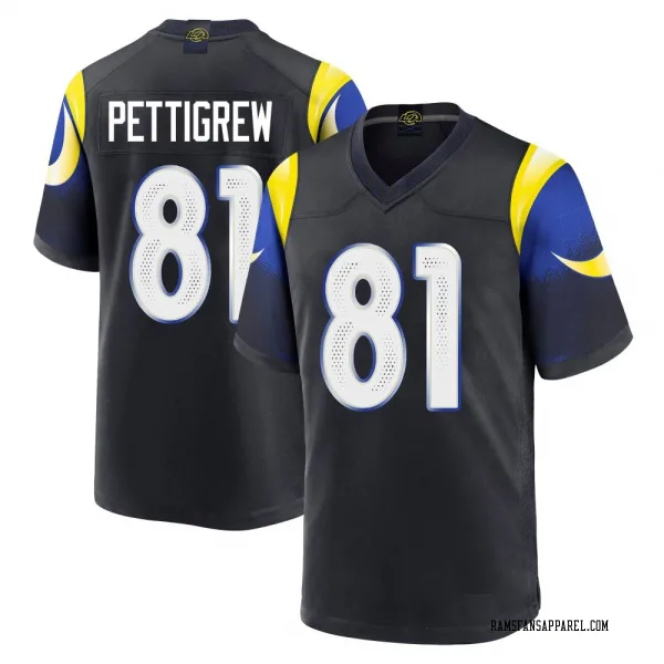 Men's Jamal Pettigrew Los Angeles Rams Game Blue Midnight 2025 Rivalries Collection Jersey