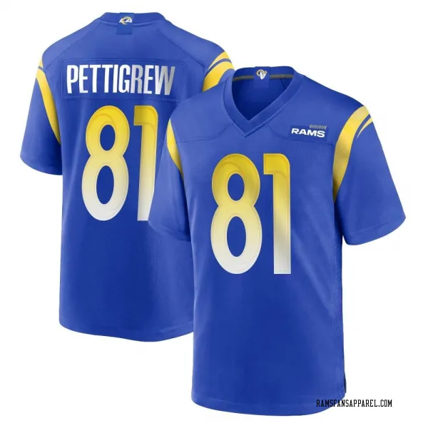 Men's Jamal Pettigrew Los Angeles Rams Game Royal Alternate Jersey