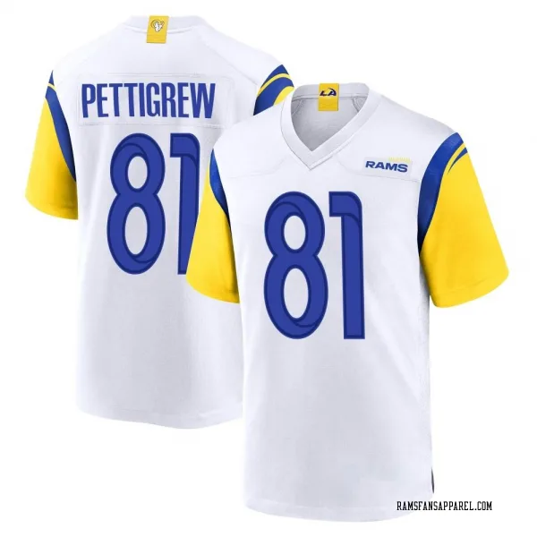 Men's Jamal Pettigrew Los Angeles Rams Game White Jersey