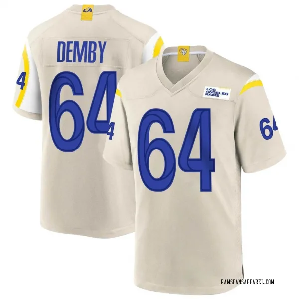 Men's Jamil Demby Los Angeles Rams Game Bone Jersey
