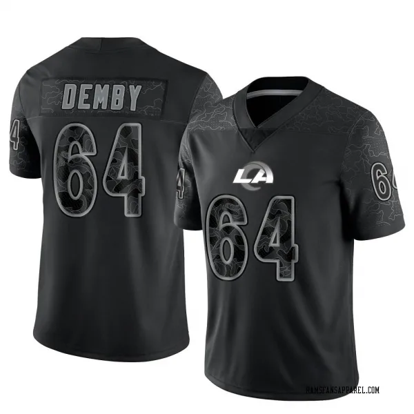 Men's Jamil Demby Los Angeles Rams Limited Black Reflective Jersey