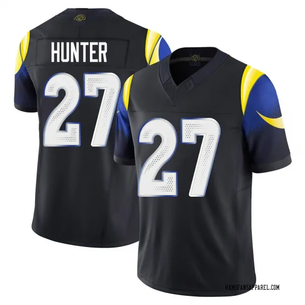 Men's Jarquez Hunter Los Angeles Rams Limited Blue Midnight 2025 Rivalries Collection Jersey