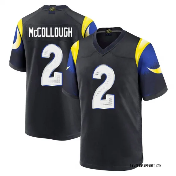 Men's Jaylen McCollough Los Angeles Rams Game Blue Midnight 2025 Rivalries Collection Jersey