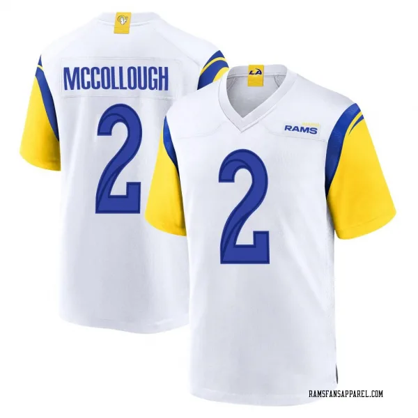 Men's Jaylen McCollough Los Angeles Rams Game White Jersey