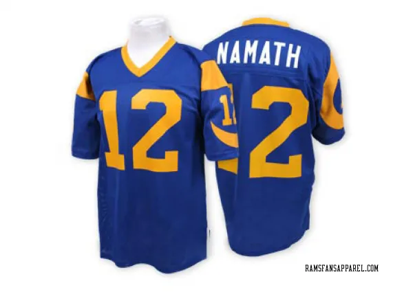 Men's Joe Namath Los Angeles Rams Authentic Blue Throwback Jersey