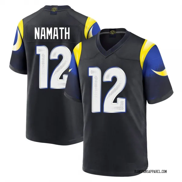 Men's Joe Namath Los Angeles Rams Game Blue Midnight 2025 Rivalries Collection Jersey