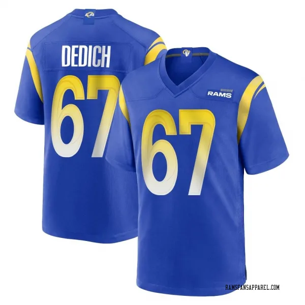 Men's Justin Dedich Los Angeles Rams Game Royal Alternate Jersey