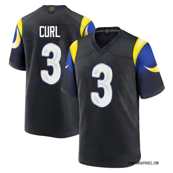 Men's Kamren Curl Los Angeles Rams Game Blue Midnight 2025 Rivalries Collection Jersey
