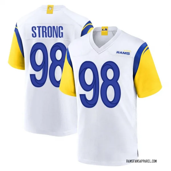 Men's Kevin Strong Los Angeles Rams Game White Jersey