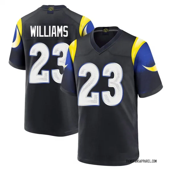Men's Kyren Williams Los Angeles Rams Game Blue Midnight 2025 Rivalries Collection Jersey