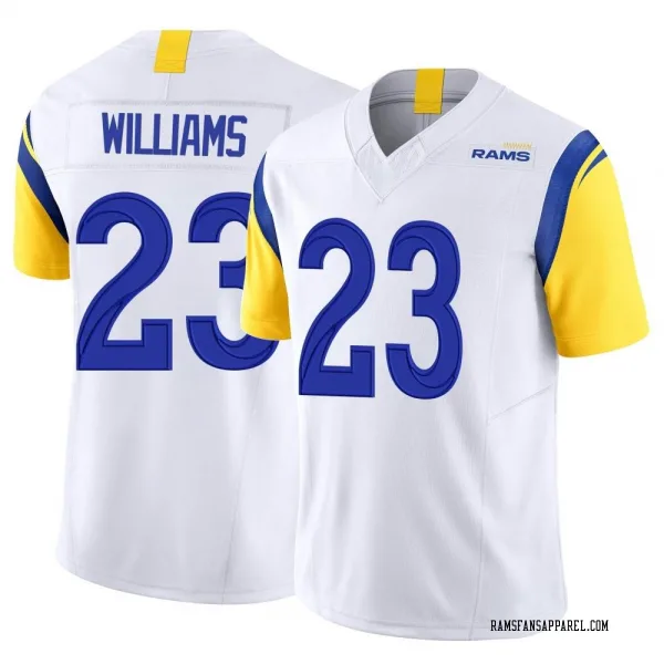 Men's Kyren Williams Los Angeles Rams Limited White Vapor F.U.S.E. Jersey