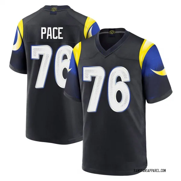 Men's Orlando Pace Los Angeles Rams Game Blue Midnight 2025 Rivalries Collection Jersey
