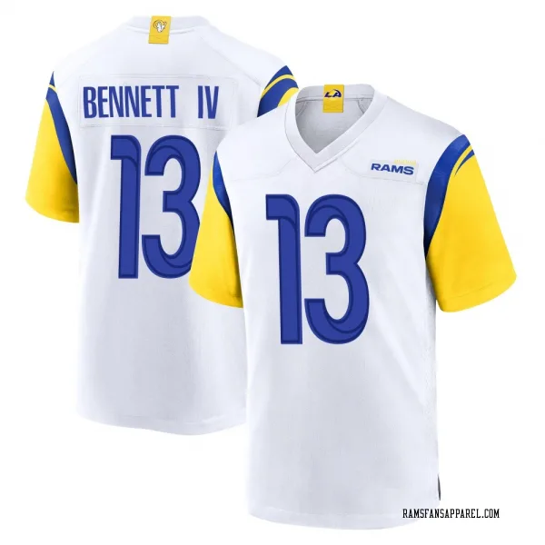 Men's Stetson Bennett IV Los Angeles Rams Game White Jersey