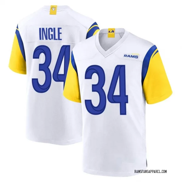 Men's Tanner Ingle Los Angeles Rams Game White Jersey