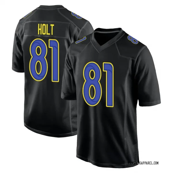 Men's Torry Holt Los Angeles Rams Game Black Fashion Jersey