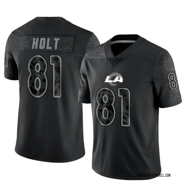Men's Torry Holt Los Angeles Rams Limited Black Reflective Jersey