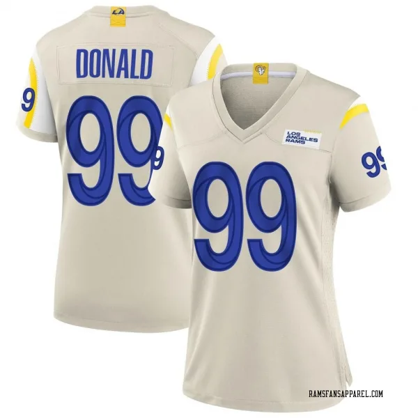 Women's Aaron Donald Los Angeles Rams Game Bone Jersey