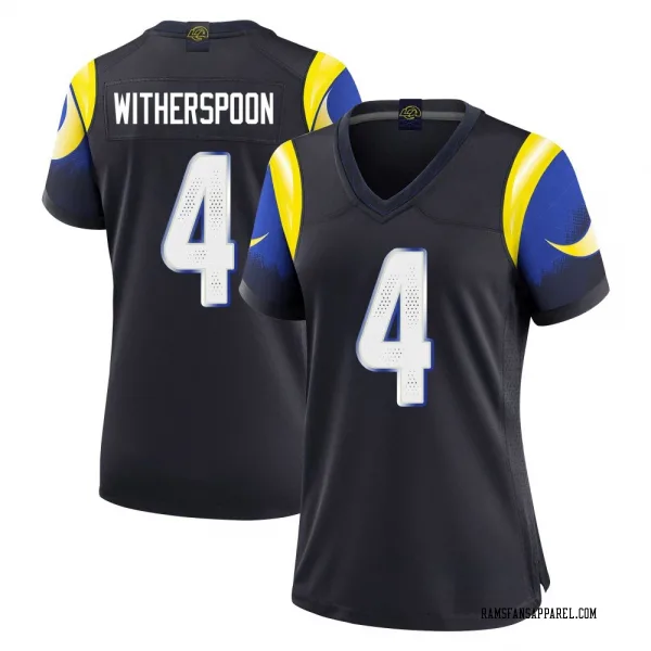 Women's Ahkello Witherspoon Los Angeles Rams Limited Blue Midnight 2025 Rivalries Collection Jersey