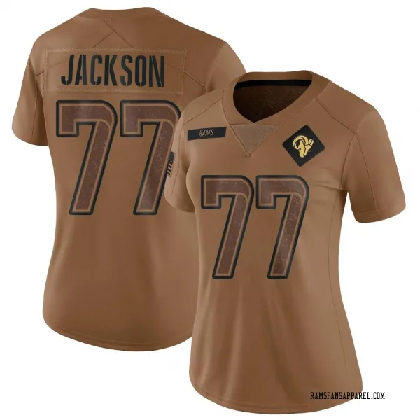 Women's Alaric Jackson Los Angeles Rams Limited Brown 2023 Salute To Service Jersey