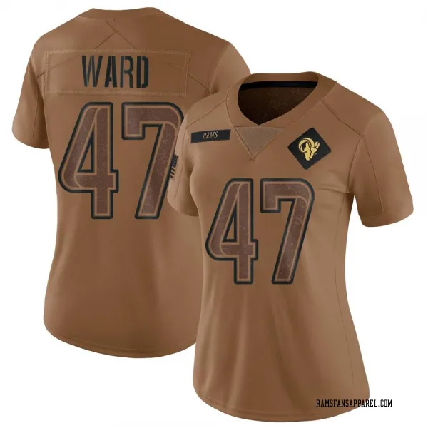 Women's Alex Ward Los Angeles Rams Limited Brown 2023 Salute To Service Jersey