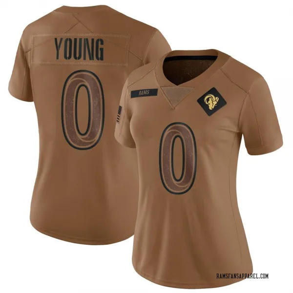 Women's Byron Young Los Angeles Rams Limited Brown 2023 Salute To Service Jersey