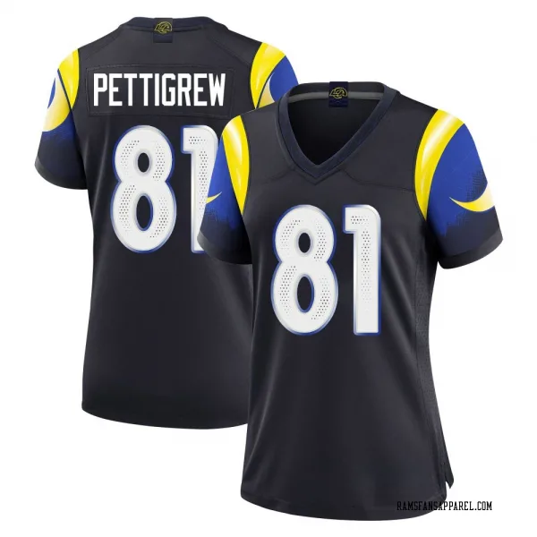 Women's Jamal Pettigrew Los Angeles Rams Limited Blue Midnight 2025 Rivalries Collection Jersey