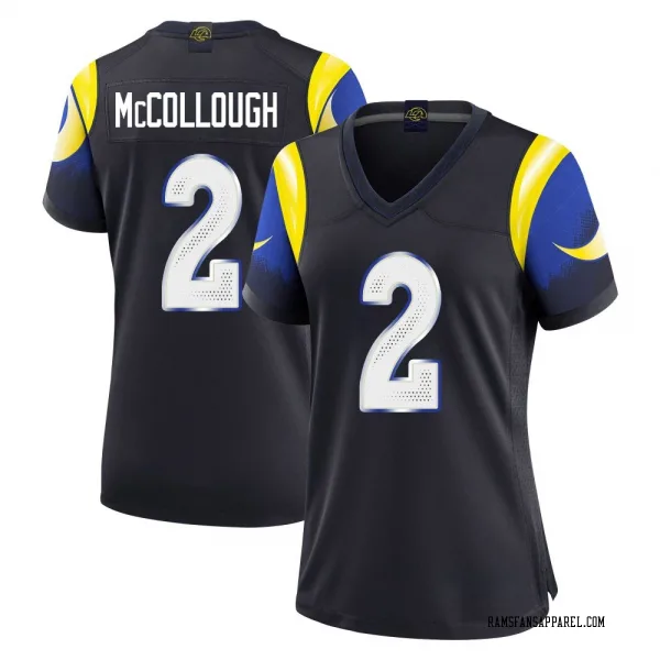 Women's Jaylen McCollough Los Angeles Rams Limited Blue Midnight 2025 Rivalries Collection Jersey