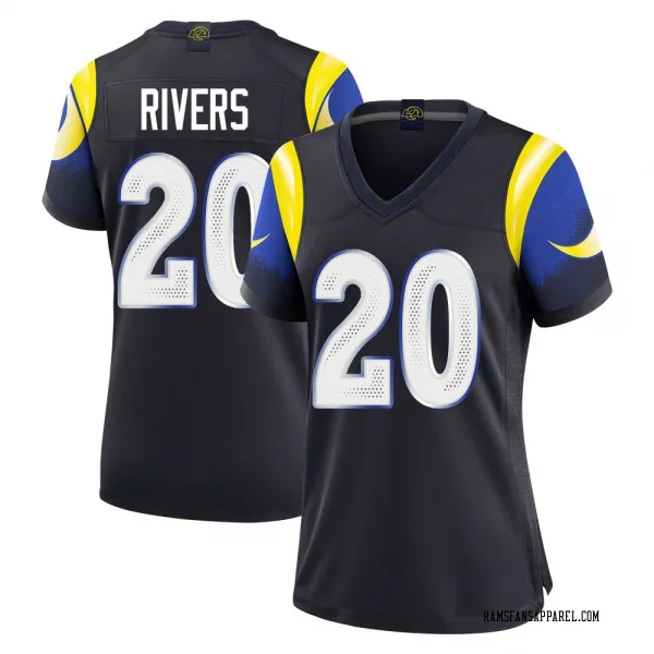 Women's Ronnie Rivers Los Angeles Rams Limited Blue Midnight 2025 Rivalries Collection Jersey