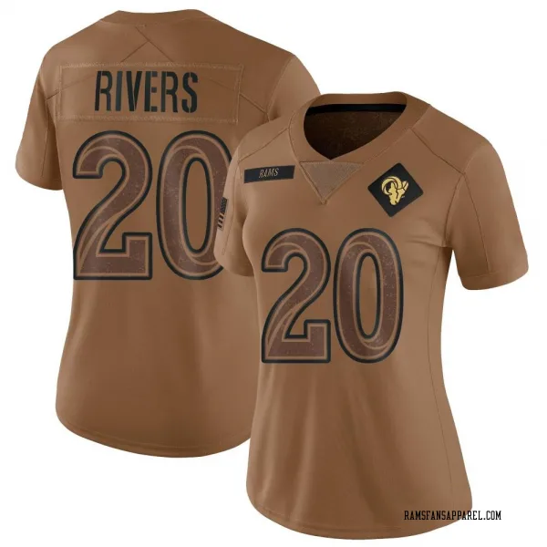 Women's Ronnie Rivers Los Angeles Rams Limited Brown 2023 Salute To Service Jersey