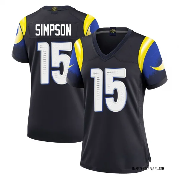 Women's Ty Simpson Los Angeles Rams Limited Blue Midnight 2025 Rivalries Collection Jersey
