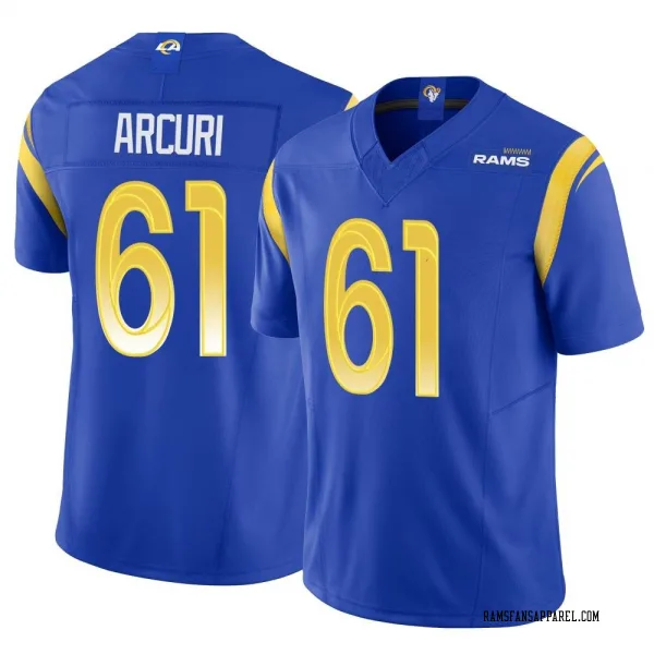 Youth AJ Arcuri Los Angeles Rams Limited Royal Vapor F.U.S.E. Jersey