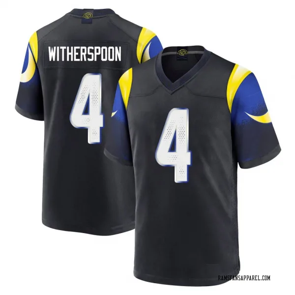 Youth Ahkello Witherspoon Los Angeles Rams Game Blue Midnight 2025 Rivalries Collection Jersey