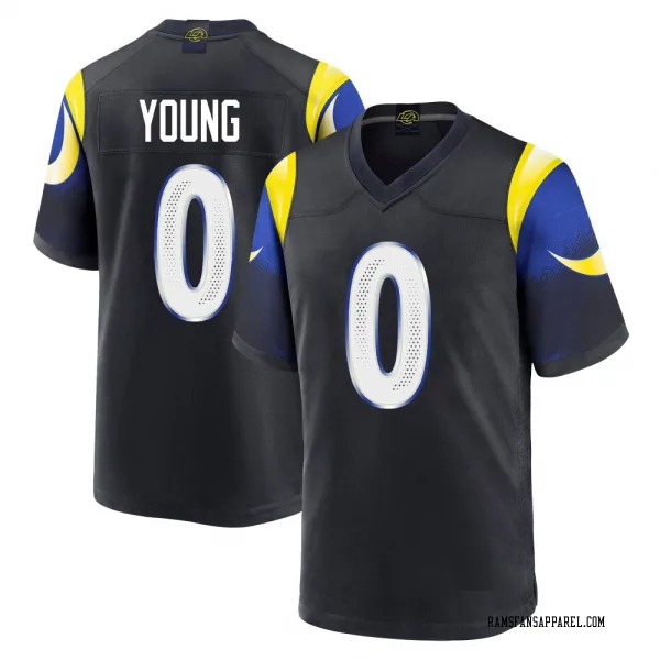 Youth Byron Young Los Angeles Rams Game Blue Midnight 2025 Rivalries Collection Jersey