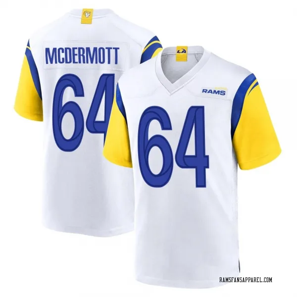 Youth Conor McDermott Los Angeles Rams Game White Jersey