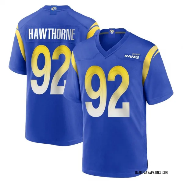 Youth Decarius Hawthorne Los Angeles Rams Game Royal Alternate Jersey