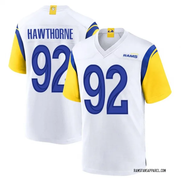 Youth Decarius Hawthorne Los Angeles Rams Game White Jersey
