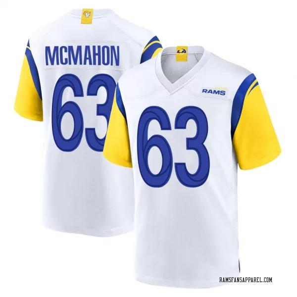 Youth Dylan McMahon Los Angeles Rams Game White Jersey
