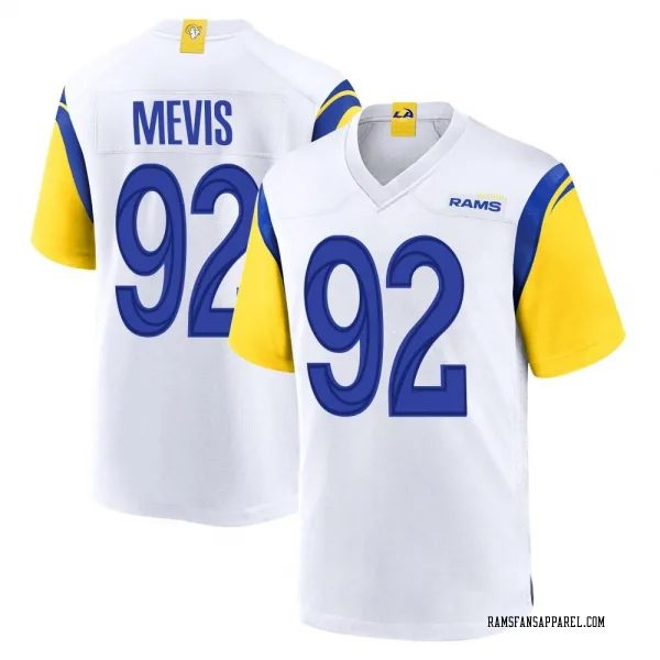 Youth Harrison Mevis Los Angeles Rams Game White Jersey