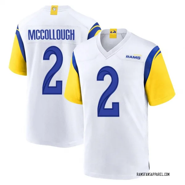 Youth Jaylen McCollough Los Angeles Rams Game White Jersey