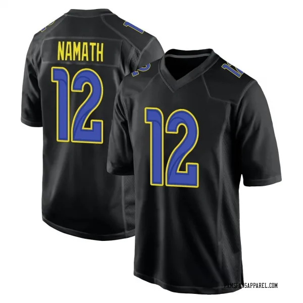 Youth Joe Namath Los Angeles Rams Game Black Fashion Jersey